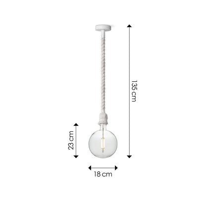 Home Sweet Home hanglamp wit Leonardo Globe G125 dimbaar E27 helder