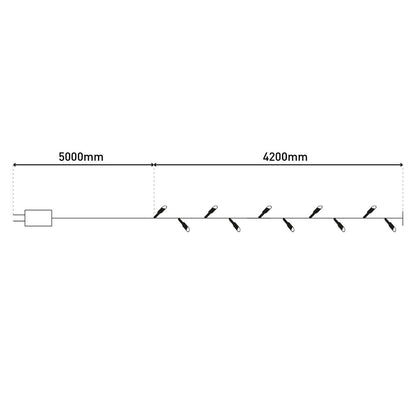 LED -lichte keten "Röschen", voor buiten, lichte keten - plastic, kleurrijk, met geïntegreerde LED
