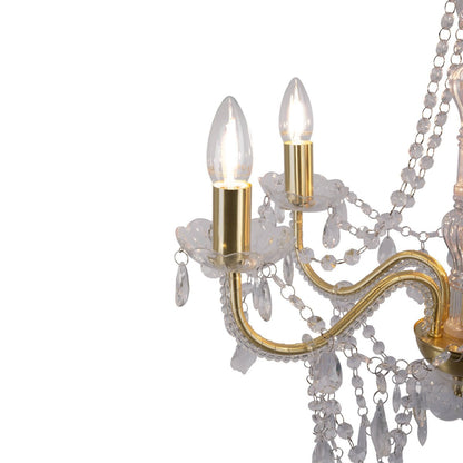 5 Kroon "Cecilia" Ø 52 cm, gemaakt van metaal en acryl, in goud, E14