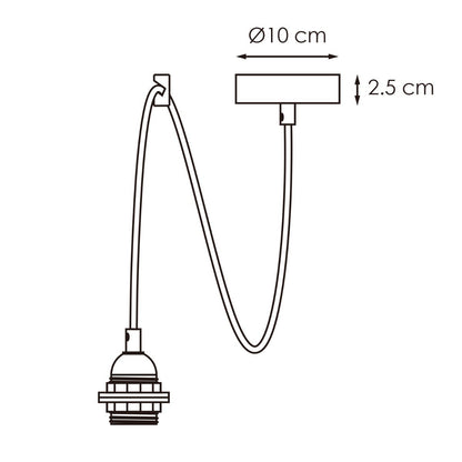 Home Sweet Home Hanglamp Stof voor lampenkap -10/10/230cm