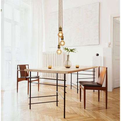 3 Metal Baldachin "Ontario" decoratieve hanglamp gemaakt van metaal in alt-messing en jute, E27-versies, verlichting voor woonkamers of kantoor.