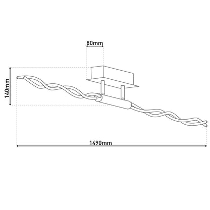 LED plafondlamp "Twist"