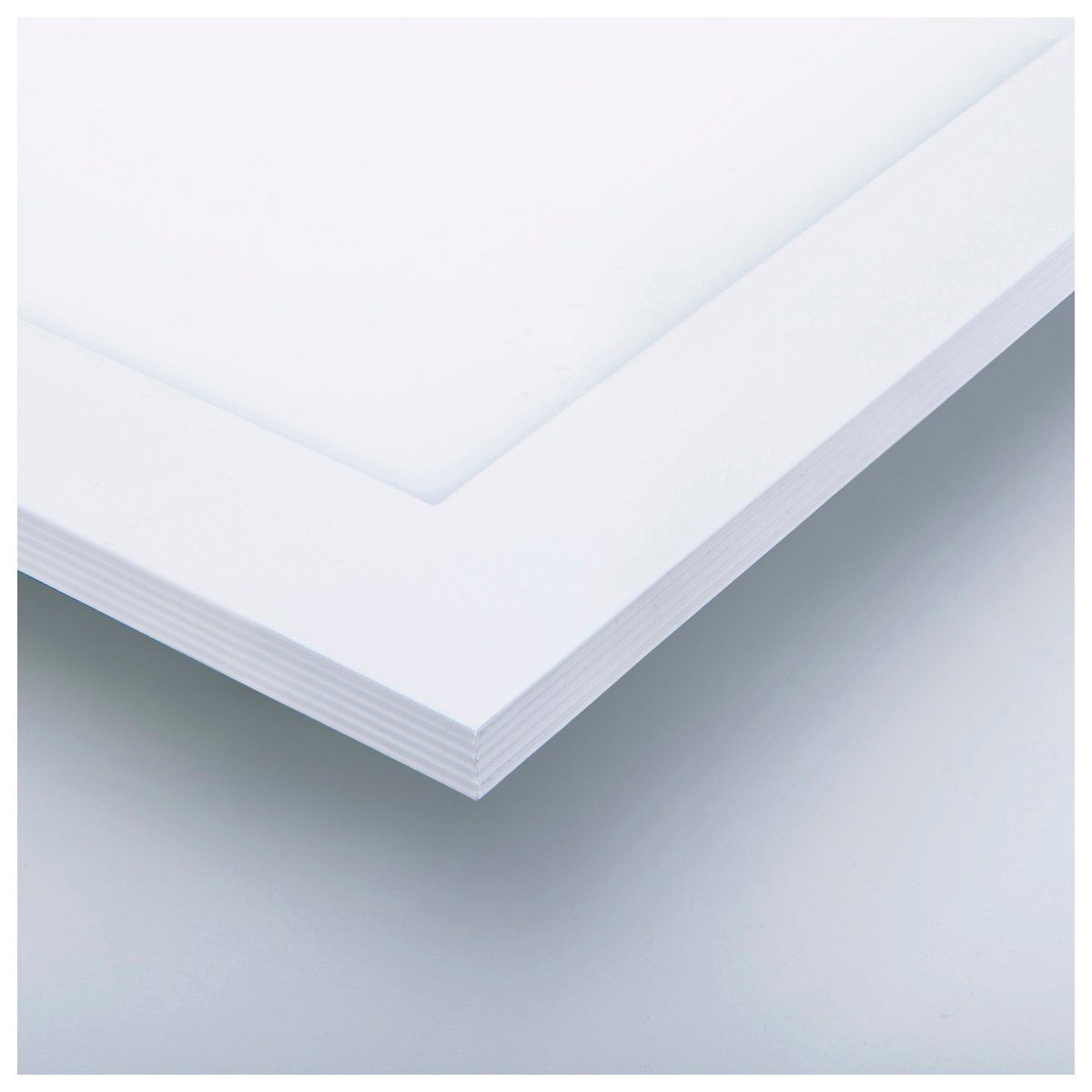 LED -paneel plafondlicht "Nico", functionele metalen plafondlamp en plastic in het wit, met vaste LED's en vele functies, ideaal voor kantoor, oefening of workshop, ca. 45 x 45 cm