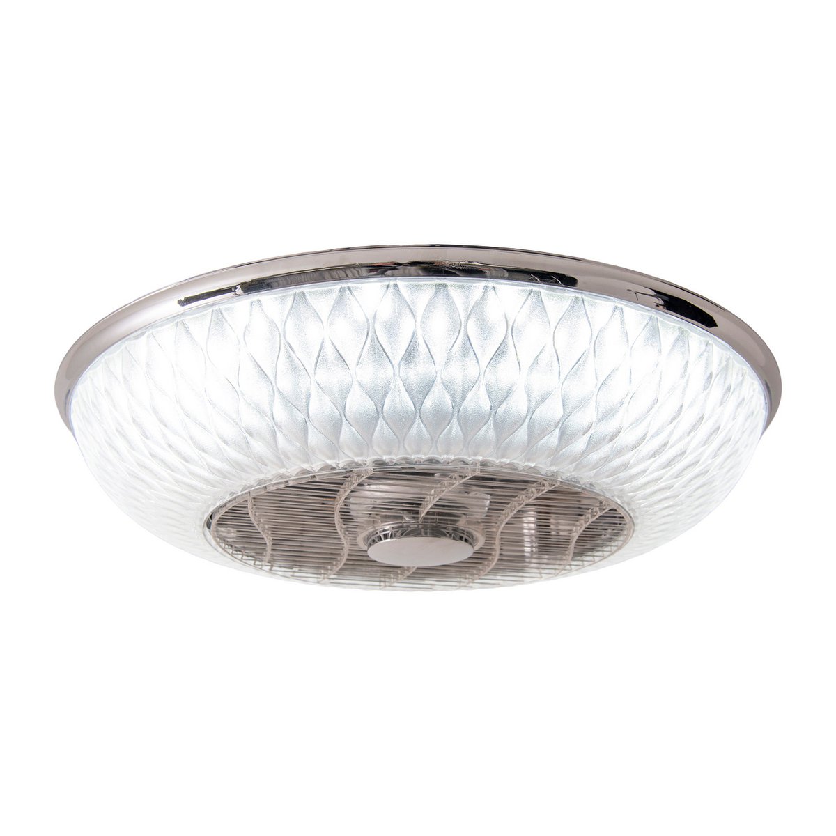 LED -plafondlicht "Viento" met ventilator, gemaakt van metaal en plastic, met geïntegreerde LED's, verlichting voor woonkamers of kantoor