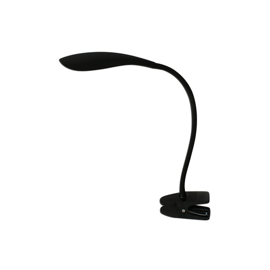 LED -klemlamp "ALF" gemaakt van metaal en plastic in zwart, met geïntegreerde LED