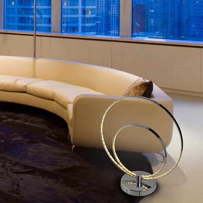 LED -tafellamp "Universe" 38,5 cm hoog gemaakt van metaal in chroom, met geïntegreerde LED