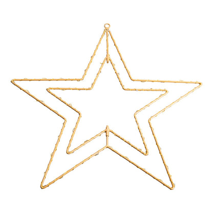 LED Outdoor Christmas Lamp "Stern" Ø 40 cm kerstdecoraties gemaakt van metaal in goud met stevig geïnstalleerde LED's
