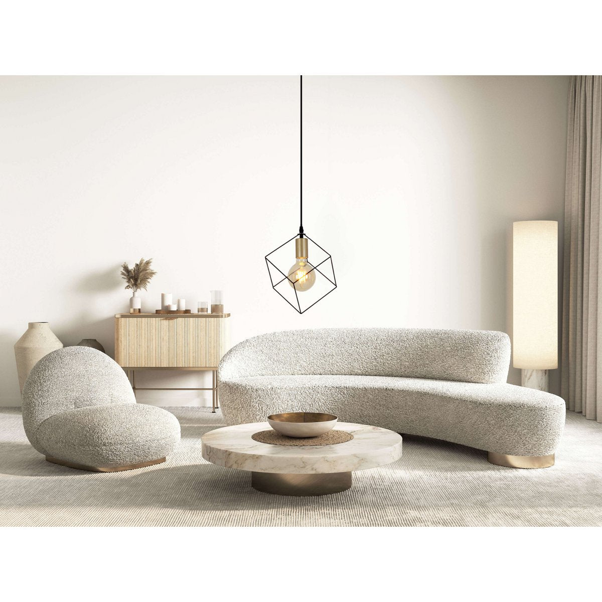 Hanger lamp "canto", hanglamp in metalen zwart en goud, e27 socket, voor eetkamer, woonkamer, gang of kantoor, 26 x 26 cm