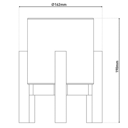 Ackitical Lamp "Madita" 19 cm hoog, in wit/natuur, met geïntegreerde LED, dimbaar met aanraaksensor