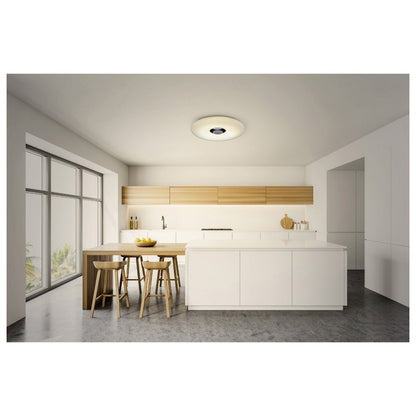 LED -plafondlicht "Nashville" Ø 40 cm, vele functies, gemaakt van metaal en plastic, wit, met geïntegreerde LED's, verlichting voor woonkamers, gang of kantoor