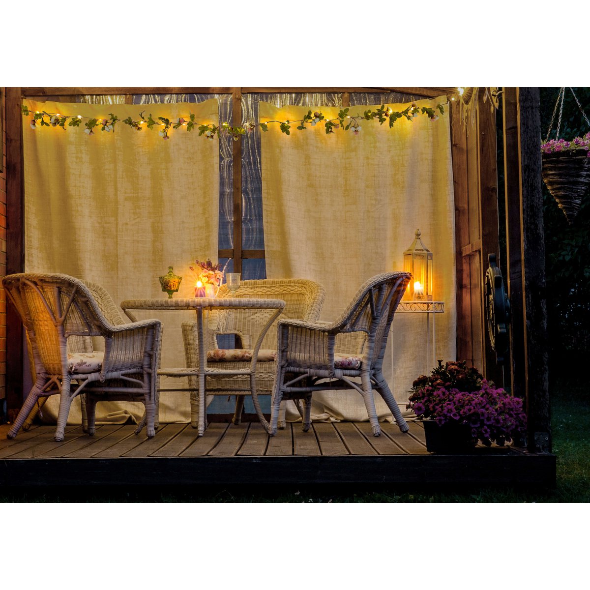 LED -lichte keten "Röschen", voor buiten, lichte keten - plastic, kleurrijk, met geïntegreerde LED