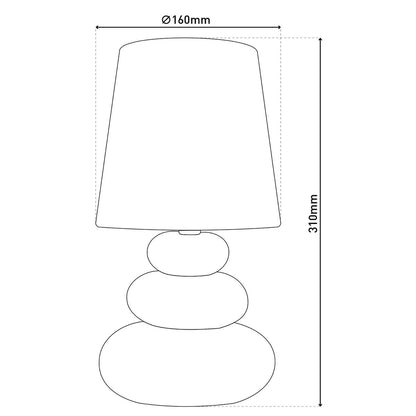 Keramische tafellamp "Stoney" Mint - Klassiek - Tabel Lay - - Mint - E14 - Geen informatie