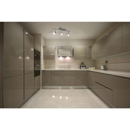 LED -plafondlicht "Garda" 46 cm lang, met geïntegreerde LED's, gemaakt van chroom -gekleurd metaal en acryl