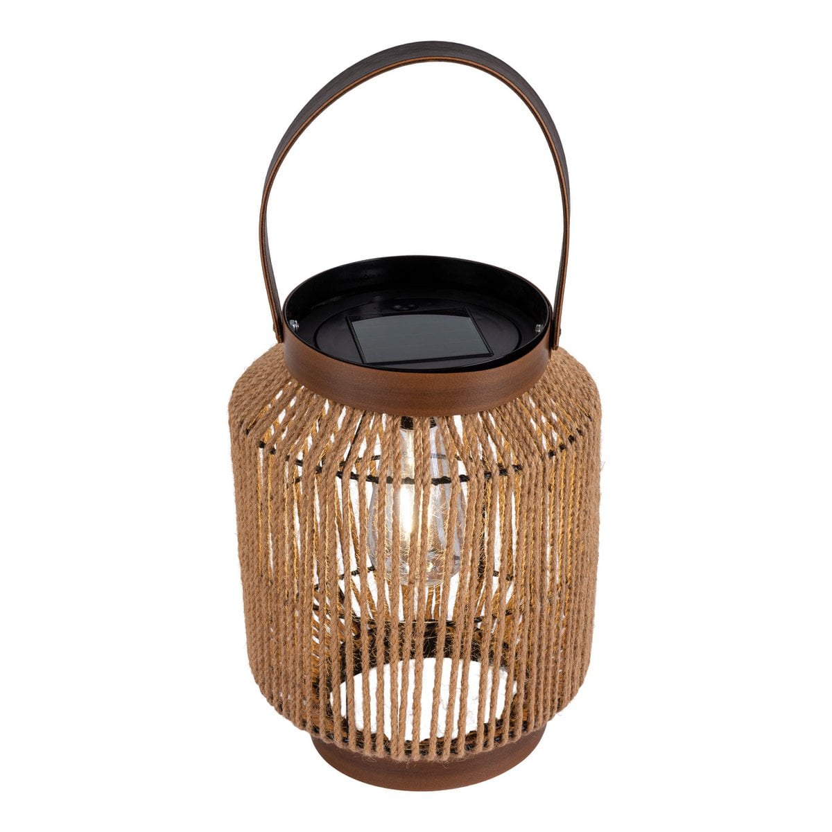 LED zonnelamp "Korbiniaanse" decoratie voor het buitengebied gemaakt van metaal, plastic en snoer in de natuur, met stevig ingebouwde LED's.