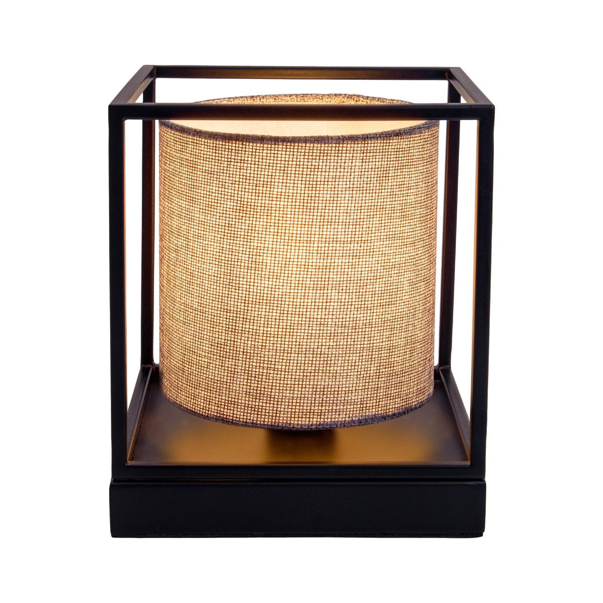 Tafellicht "Beta" grijs gemaakt van metaal met stofscherm in grijs, met E14 -aansluiting, lamp voor woonkamer, eetkamer, gang en kantoor, 15 x 15 x 17 cm