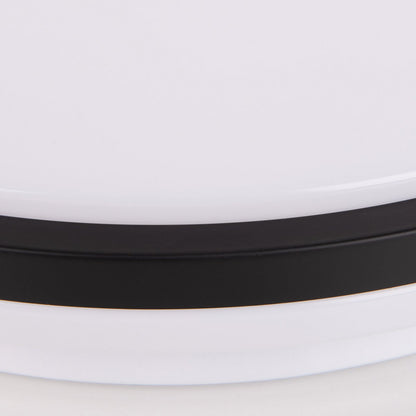 LED -plafondlamp "Irvine", metalen plafondlamp, wit, wit, met stevig ingebouwde LED's, voor eetkamer, woonkamer, hal of kantoor, Ø30,5 cm