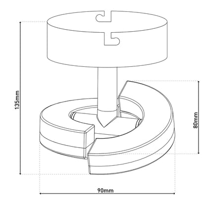 1 LED muur en plafondplek "Affi"
