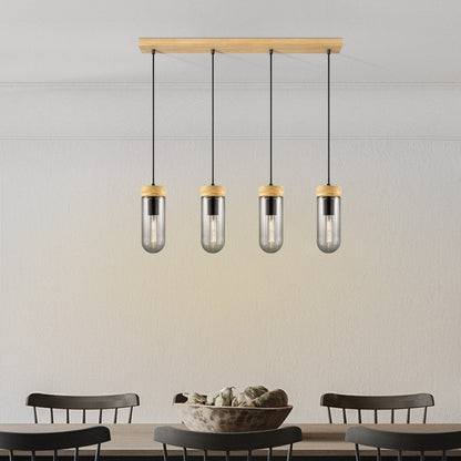 Home Sweet Home Hanglamp Capri - rook glas - 80x10x132cm