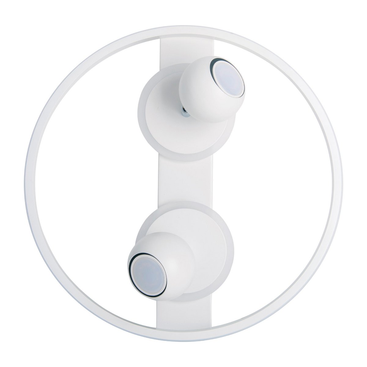 2 Spot LED -plafondlamp "Ronda" Ø 40 cm, gemaakt van metaal en plastic, wit, GU10, vlekken binnen