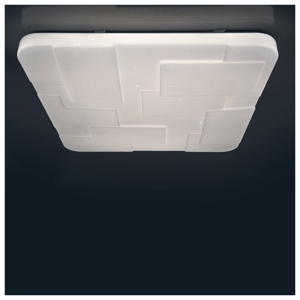 LED plafondlamp "Luxor" 54x54cm kristaleffect