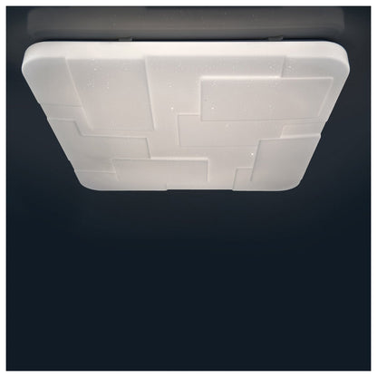 LED plafondlamp "Luxor" 54x54cm kristaleffect