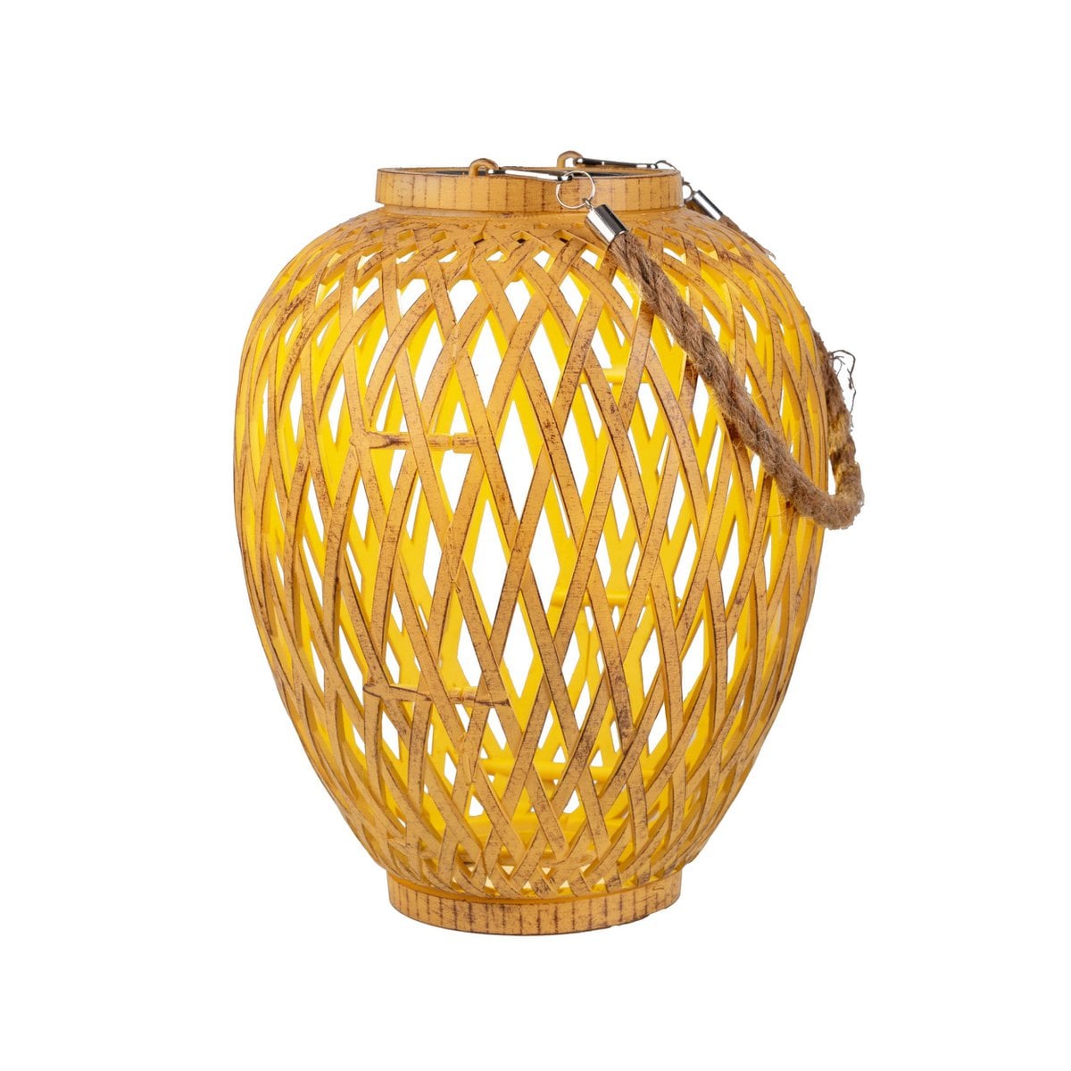 2 Set Basket / Solar Record "Cesto", gemaakt van natuurlijke gekleurde Artstrattan, met schemeringsensor, warm wit, 24 cm hoog, voor de buitenruimte