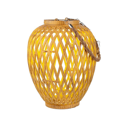 2 Set Basket / Solar Record "Cesto", gemaakt van natuurlijke gekleurde Artstrattan, met schemeringsensor, warm wit, 24 cm hoog, voor de buitenruimte