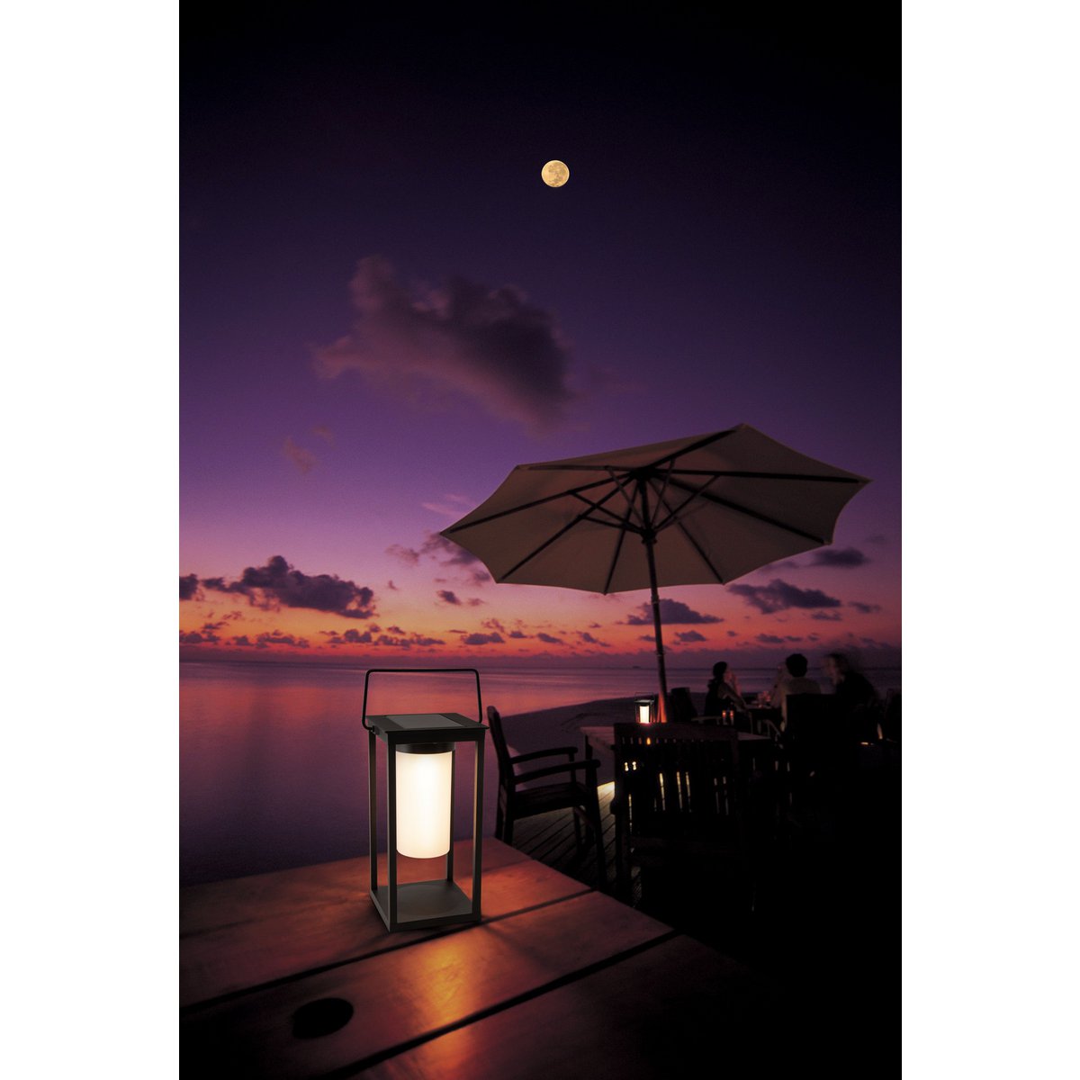 LED -camping/plintlamp H: 28 cm, voor buiten, plintlamp - metaal en plastic in het zwart, met geïntegreerde LED