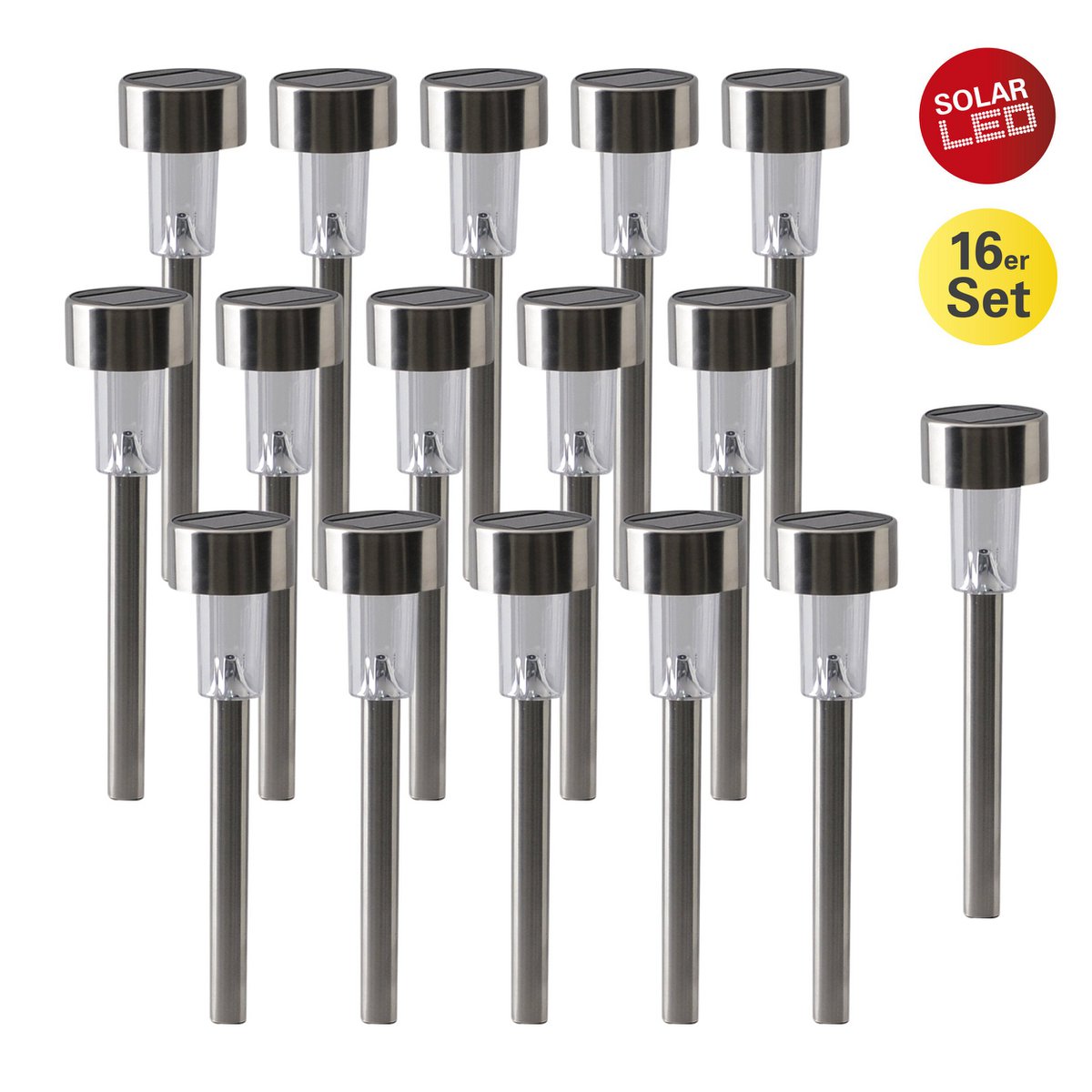 16er-set LED-Solar-Eerdspieß