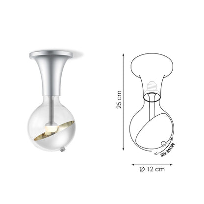 Home Sweet Home Hanglamp Move Me - Horn Sphere 5.5W 2700K grijs-zilver
