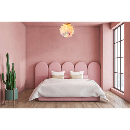 Plafondlamp "fora" gemaakt van metaal en iriserend plastic, E27 -aansluiting, verlichting voor woonkamer, eetkamer en kantoor, Ø40 cm