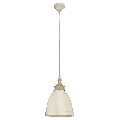 Metalen hanglamp "Pinhead" met houtlook opzetstuk