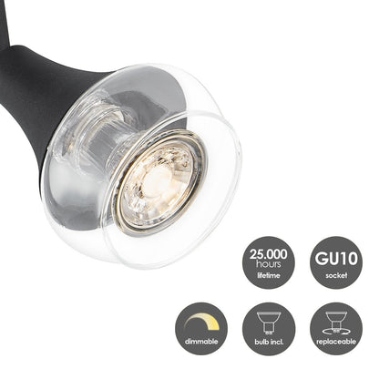 Home Sweet Home LED Opbouwspot Vaya 2 - incl. dimbare LED lamp - Zwart