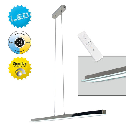 LED hanglamp "balk" in totaal 18W, 100 cm lang, met stevig ingebouwde LED's, dimbaar, kleurtemperatuur verstelbaar, voor eetkamer en kantoor