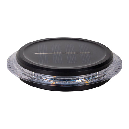 6 Set Solar-Boden-Sprießleucht Ø ca. 11,2 cm, zwart plastic, schemeringsensor, voor toegang, terras en paden