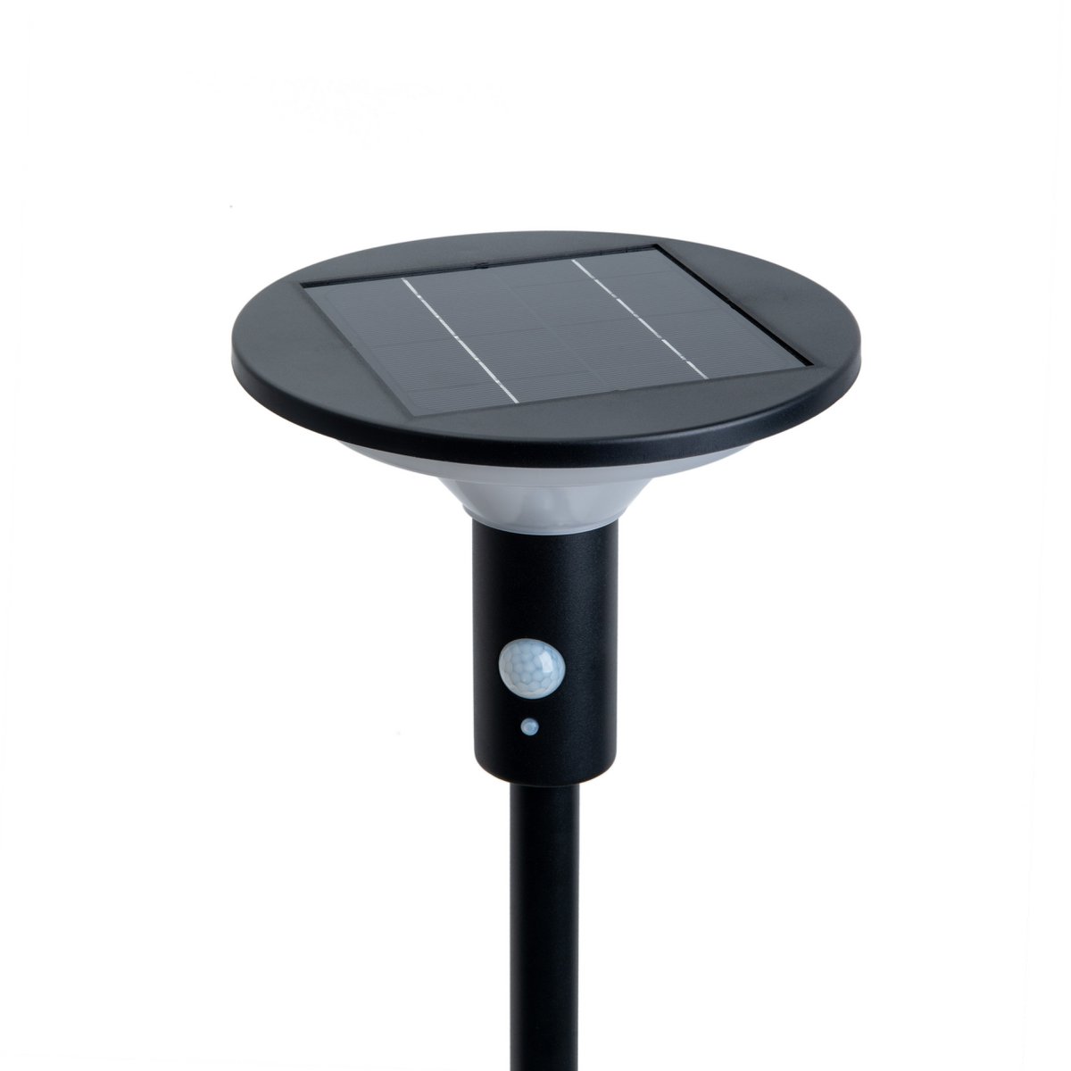 LED Solar Standing Lamp "Nora", voor buiten, vloerlamp - metaal en plastic in het zwart, met geïntegreerde LED