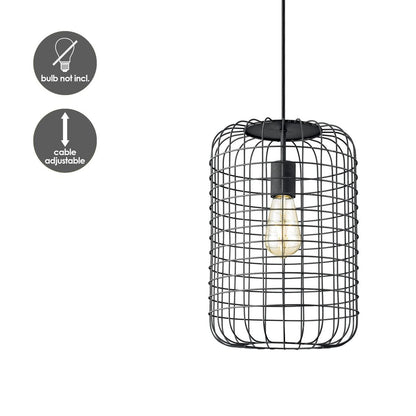 Home Sweet Home Hanglamp Netting - Zwart - 26x26x142cm