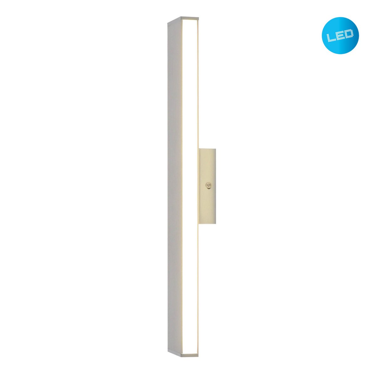 LED -wandlamp "Dubai", moderne wandlamp gemaakt van aluminium en plastic met stevig gebouwd -in LED's, 45 cm lang of hoog. Ideaal voor de verlichting van ingangen, gangen, voor het structureren van grote wandoppervlakken