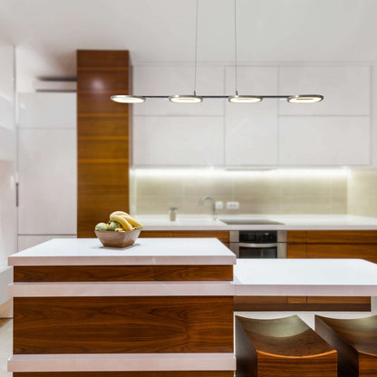 LED hanglamp "balk" gemaakt van metaal en plastic in stalen blank, met geïntegreerde LED