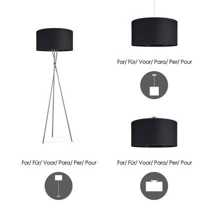 Home Sweet Home Lampenkap Canvas dark grey - B:50xD:50xH:25cm