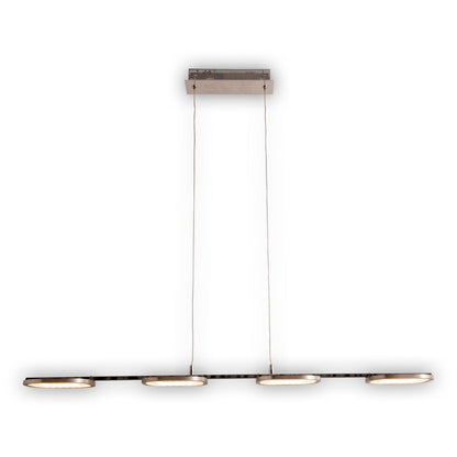 LED hanglamp "balk" gemaakt van metaal en plastic in stalen blank, met geïntegreerde LED