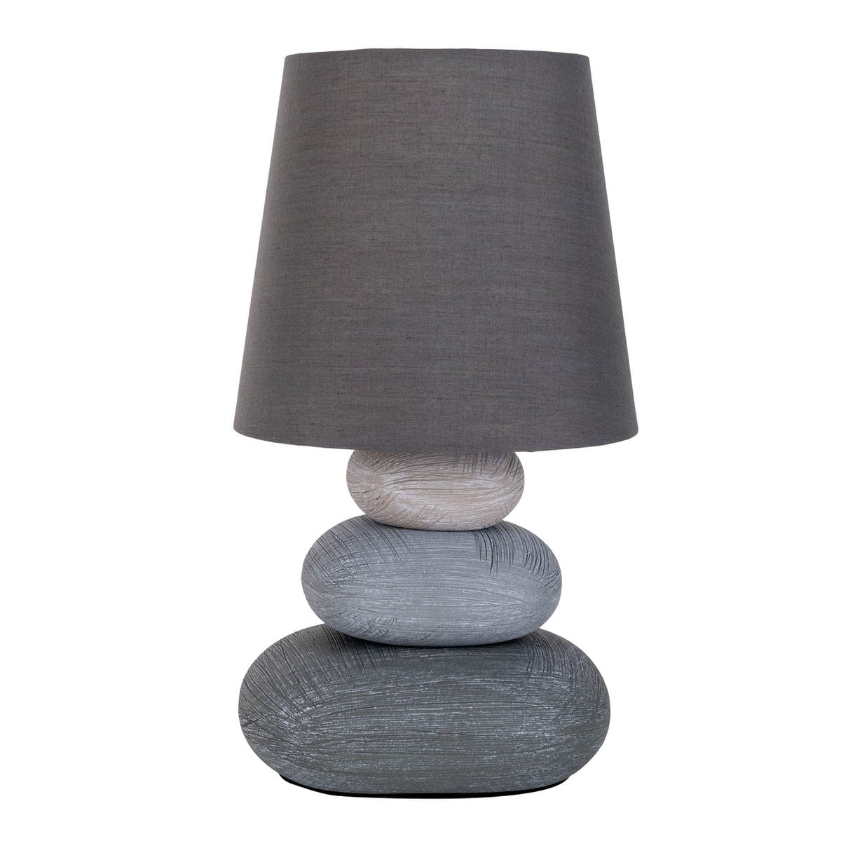Keramische tafellamp "Stoney", keramische tafellamp in grijs, met E14 -aansluiting, tafellamp voor eetkamer, woonkamer, gang of kantoor, of als bedlamp, 31 cm hoog