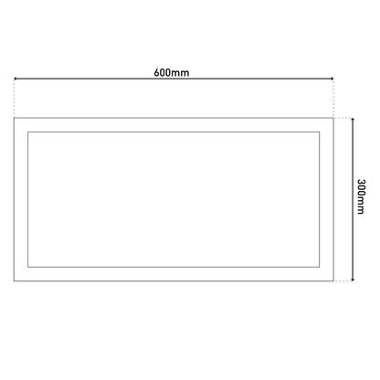LED -assemblagepaneel "Sorriso", montagelamp gemaakt van metaal en plastic in wit met stevig ingebouwde LED's, 30 x 60 cm voor interieurs