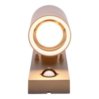 Buiten Wall Lamp "Romb" met bewegingsdetector, antraciet -gekleurd aluminium, timer, veranderbare lamp, 7 x 12,5 x 16,4 cm