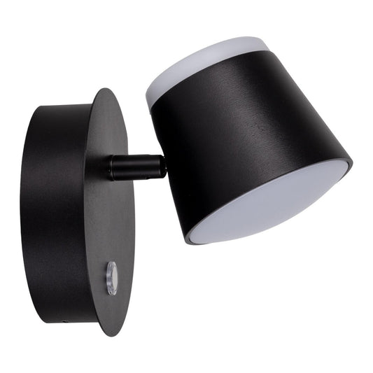 Wordeloos wandlicht "tondo" magnetisch, ca. 12 x 14,5 cm, gemaakt van black metal, voor binnen