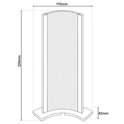 LED -tafellamp "Paul" gemaakt van metaal en acryl met stevig geïnstalleerde LED's, 32 cm hoog