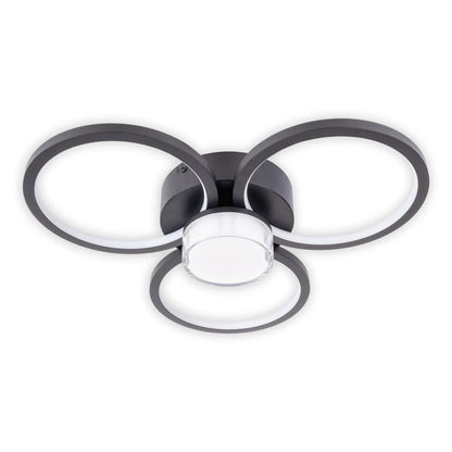 LED -plafondlicht "CIMO" gemaakt van zwart metaal en plastic, Ø Ca.