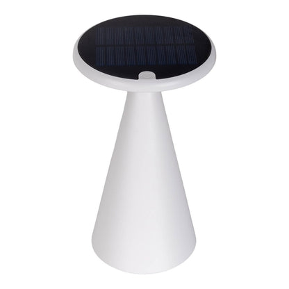 Zonne -batterijtafellamp "Palu" voor buiten en binnen, gemaakt van plastic in wit, 20 cm hoog