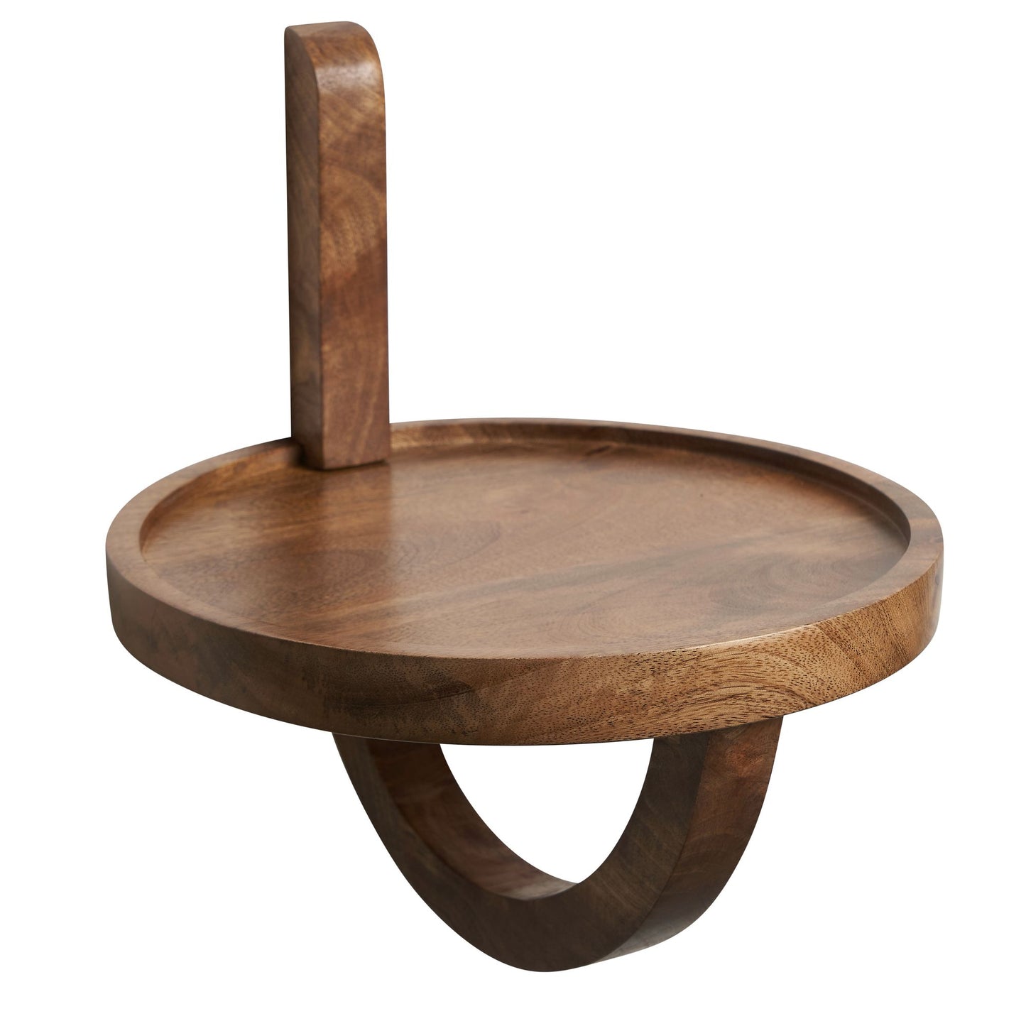 Wandplank 30x33x30 cm mango massief hout hangplank rond modern | Design nachtkastje voor aan de muur | Plank hangend | Accentplank woonkamer