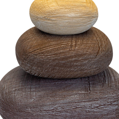 Ceramic table lamp "Stoney", ceramic table lamp in brown, with E14 socket, table lamp for dining room, living room, hallway or office, or as a bedside lamp, 31 cm high